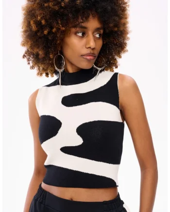 Top crop cu guler Deyon
