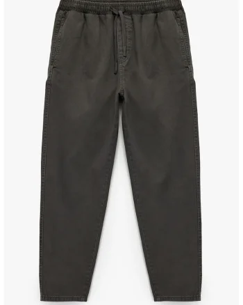 Pantaloni relaxed fit din bumbac cu talie medie, Verde padure