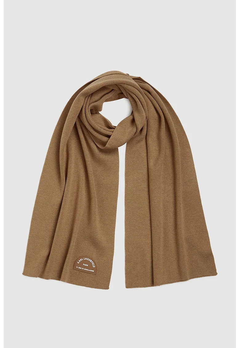 Fular cu aplicatie logo, Caramel