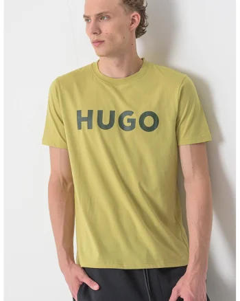 Tricou regular fit cu logo cauciucat Dulivio, Negru/Verde masliniu