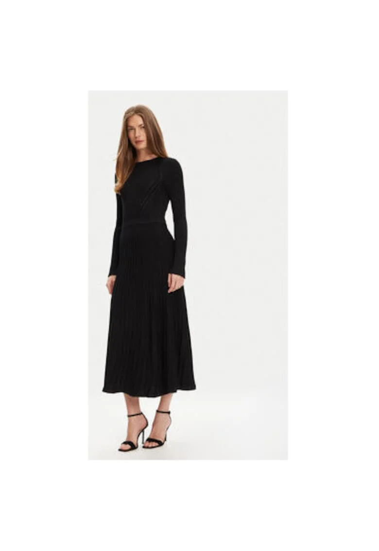 Rochie dama  1QMKDV01W, Viscoza/Poliester, Negru, Negru