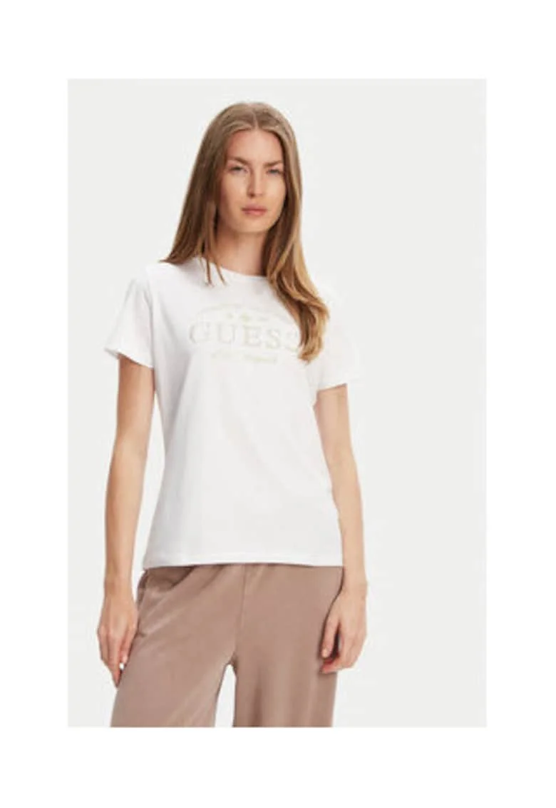 Tricou din amestec de bumbac cu logo frontal