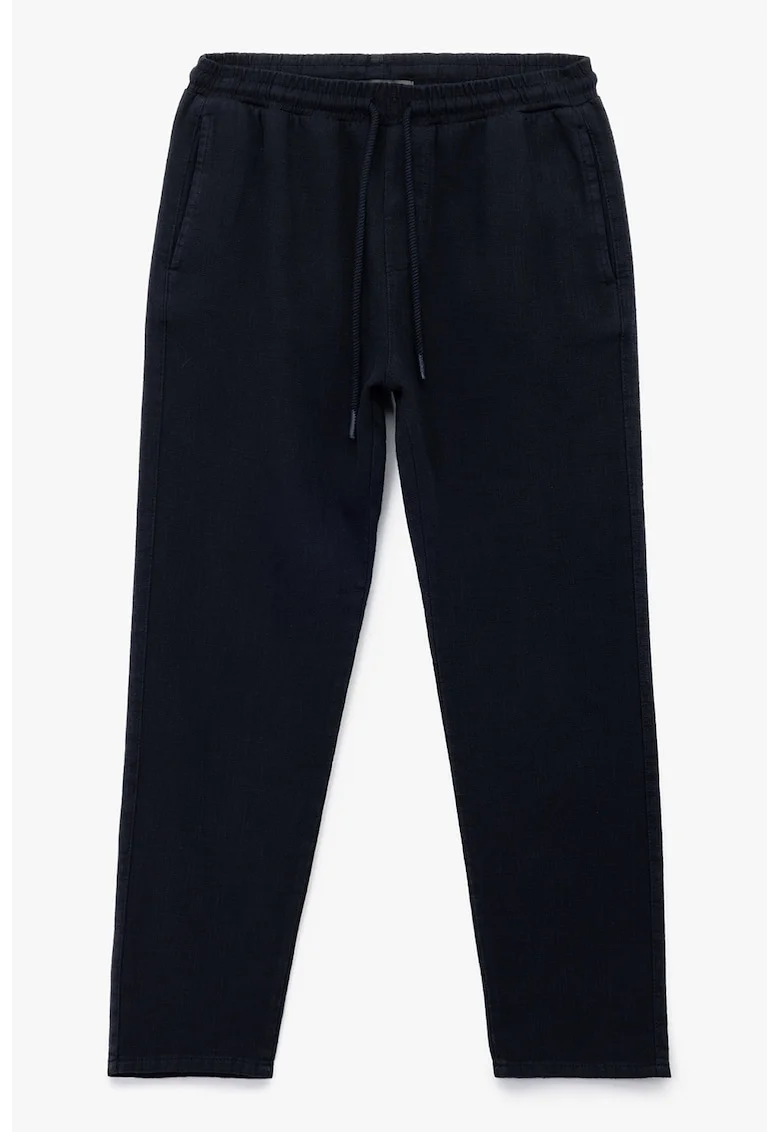 Pantaloni de bumbac cu talie ajustabila, Albastru ultramarin