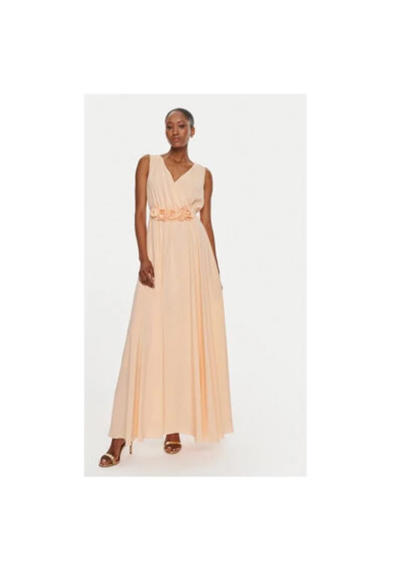 Rochie dama,  304371028, Poliester, Portocaliu, Portocaliu