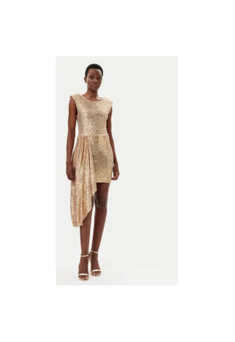 Rochie dama  511FD14008, Poliester, Auriu, Auriu