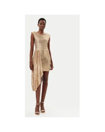 Rochie dama  511FD14008, Poliester, Auriu, Auriu