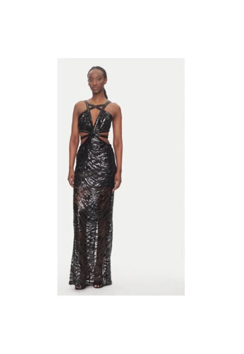 Rochie dama  78PAO951 J0222, Poliester, Negru, Negru