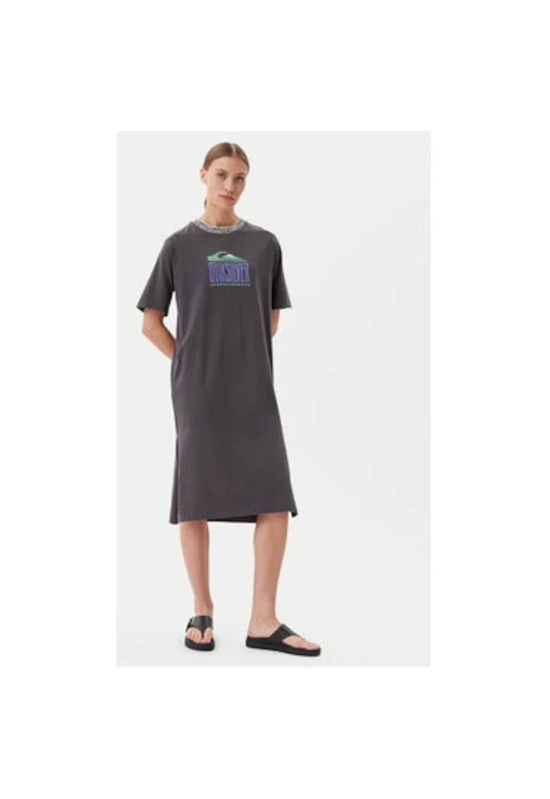 Rochie dama  EQWKD03035, Bumbac organic, Gri, Gri