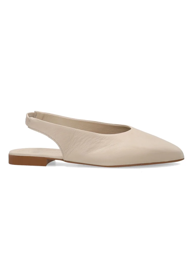 Balerini slingback din piele cu varf ascutig,