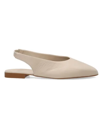 Balerini slingback din piele cu varf ascutig,