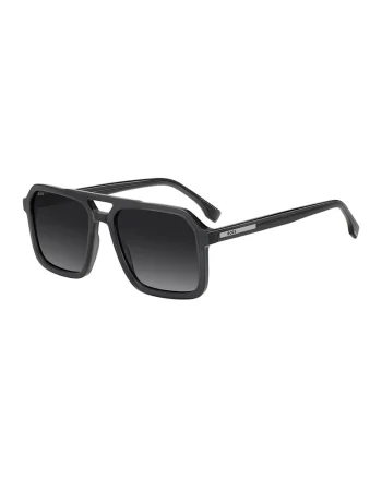 Ochelari de soare aviator cu lentile in degrade, Black Onyx/Argintiu
