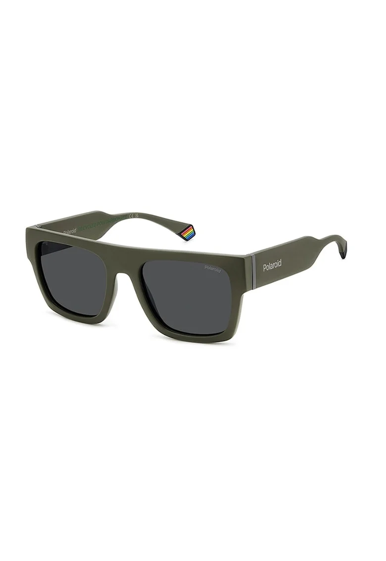 Ochelari de soare patrati cu lentile polarizate, Verde stins