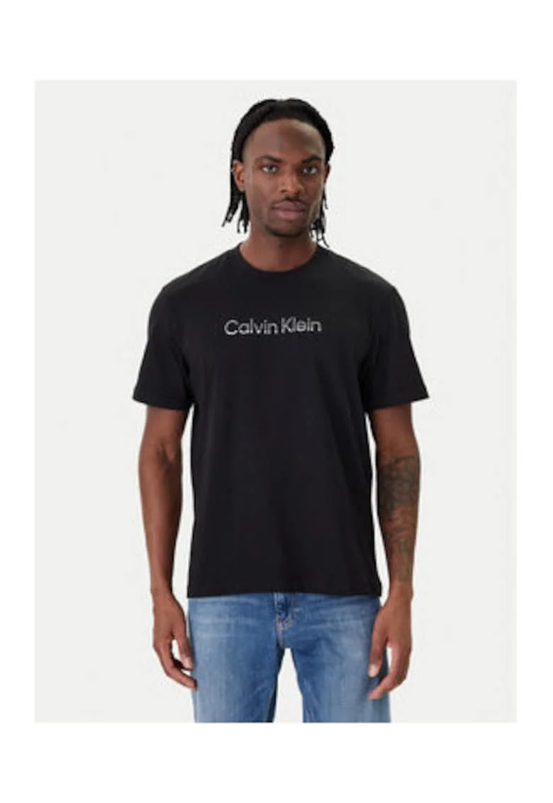Tricou cu imprimeu logo, Negru