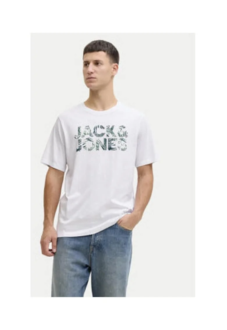 Tricou Barbatesc,  Alb, Bumbac organic, Croiala regular fit,