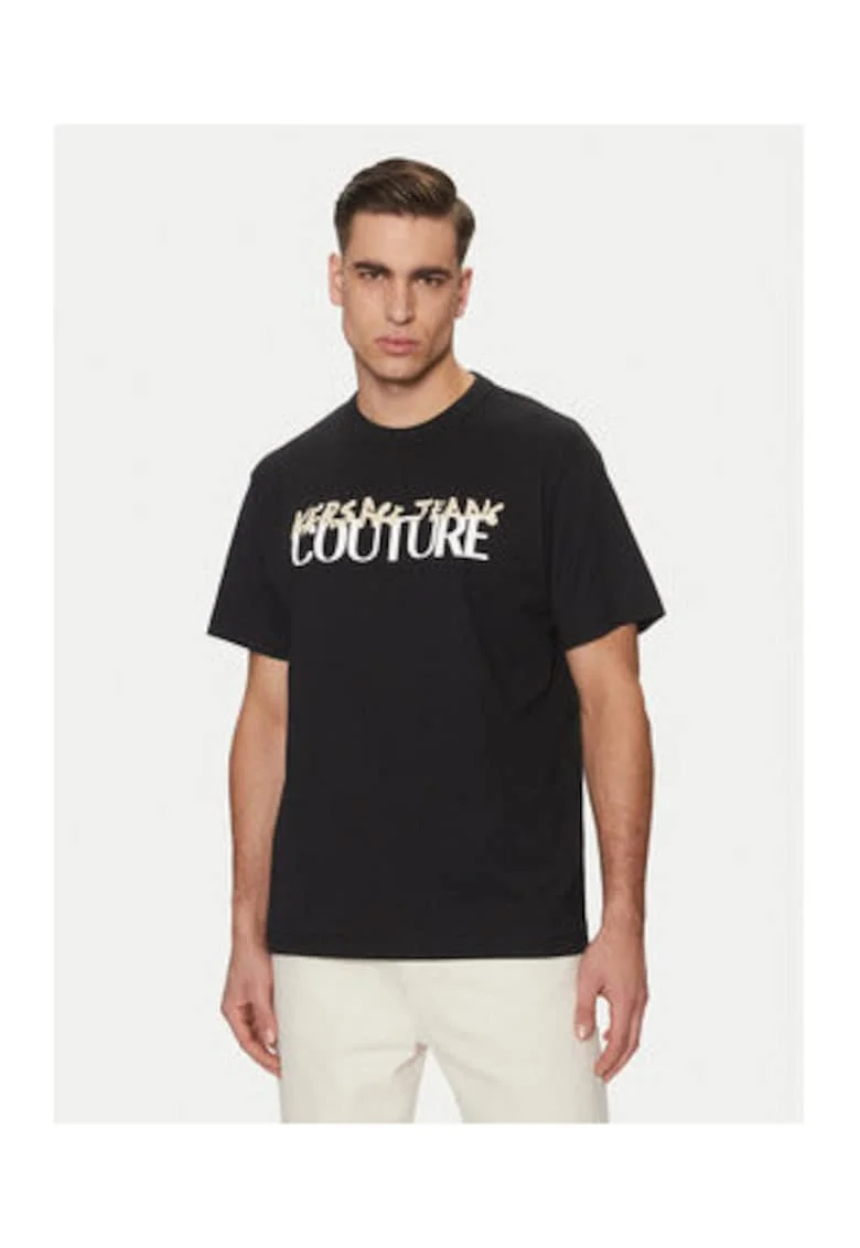Tricou barbati,  negru, bumbac, imprimeu grafic,