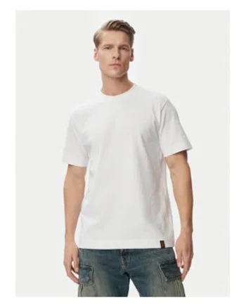 Tricou barbati,  alb, bumbac, croiala regular fit,