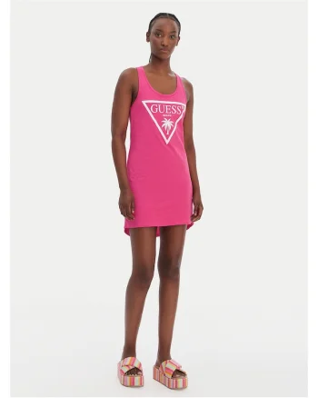 Rochie plaja  bumbac, roz, Roz