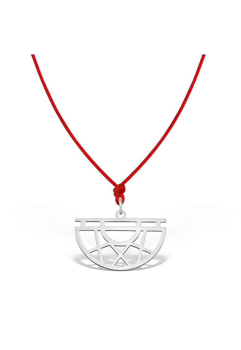 Pandantiv HALF MOON, aur 14K, Alb