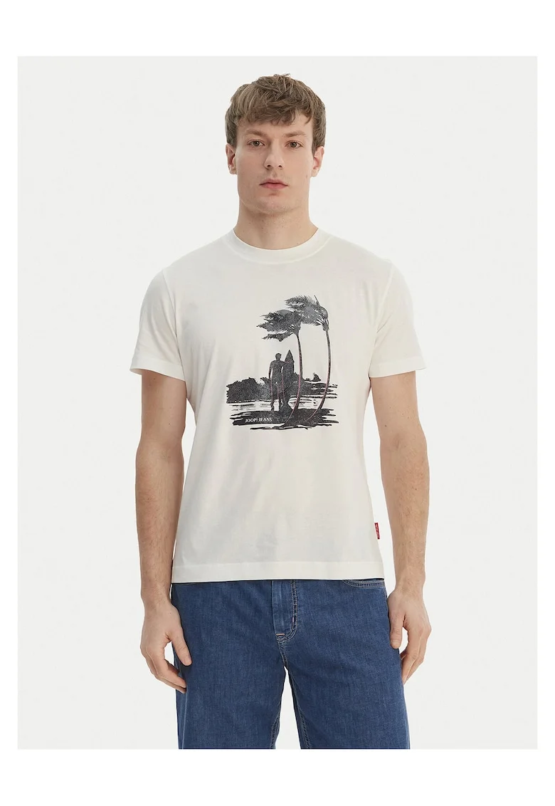 Tricou barbati,  din bumbac, ecrufweqgwq, Ecru