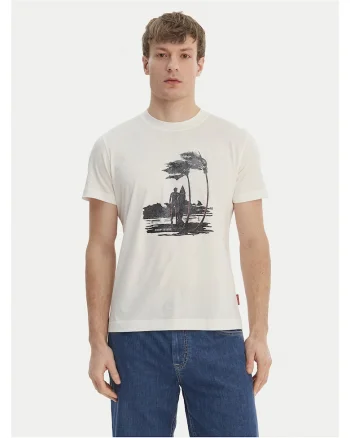Tricou barbati,  din bumbac, ecrufweqgwq, Ecru