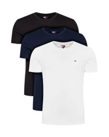 Set de tricouri slim fit cu detaliu logo - 3 piese