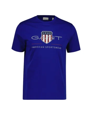 Tricou regular fit cu imprimeu logo Archive Shield, Albastru royal