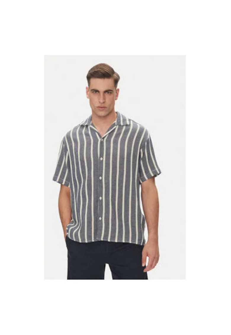 Camasa barbati Jack Jones, 12271060, Bumbac/Bumbac organic, Bleumarin, Bleumarin