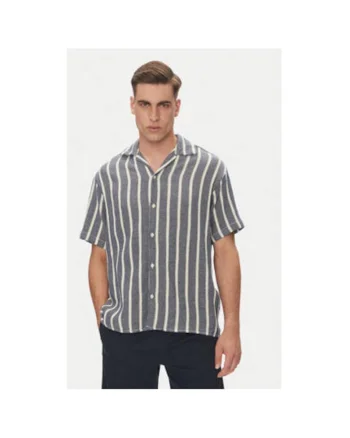 Camasa barbati Jack Jones, 12271060, Bumbac/Bumbac organic, Bleumarin, Bleumarin