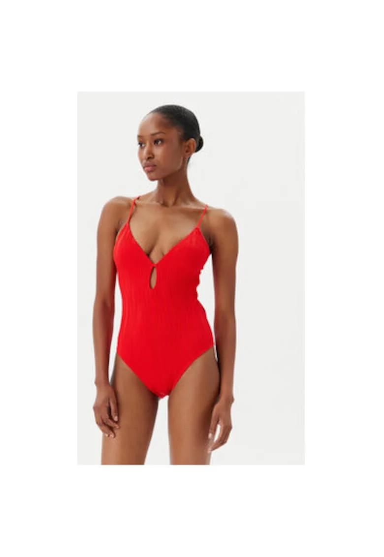 Costum de baie dama  C12VUA A39, Poliamida/Elastan, Rosu, Rosu