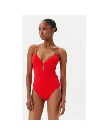 Costum de baie dama  C12VUA A39, Poliamida/Elastan, Rosu, Rosu