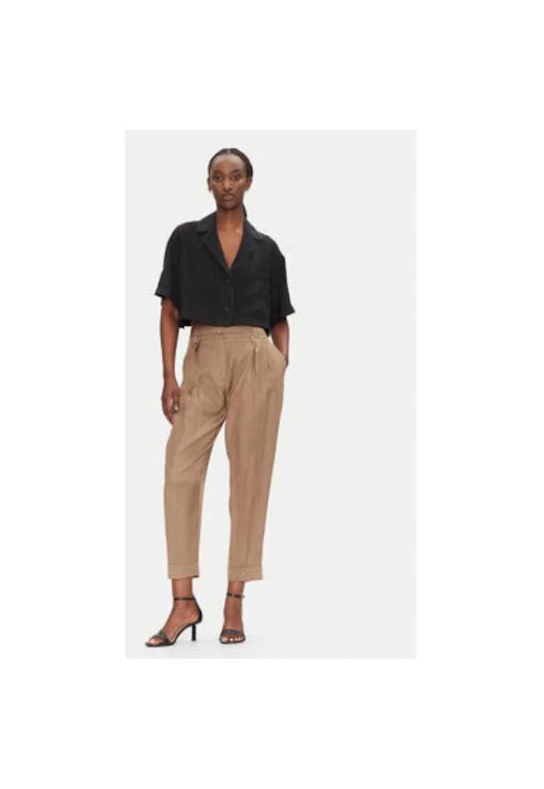 Pantaloni dama  53-5025, Lyocell, Maro, Maro
