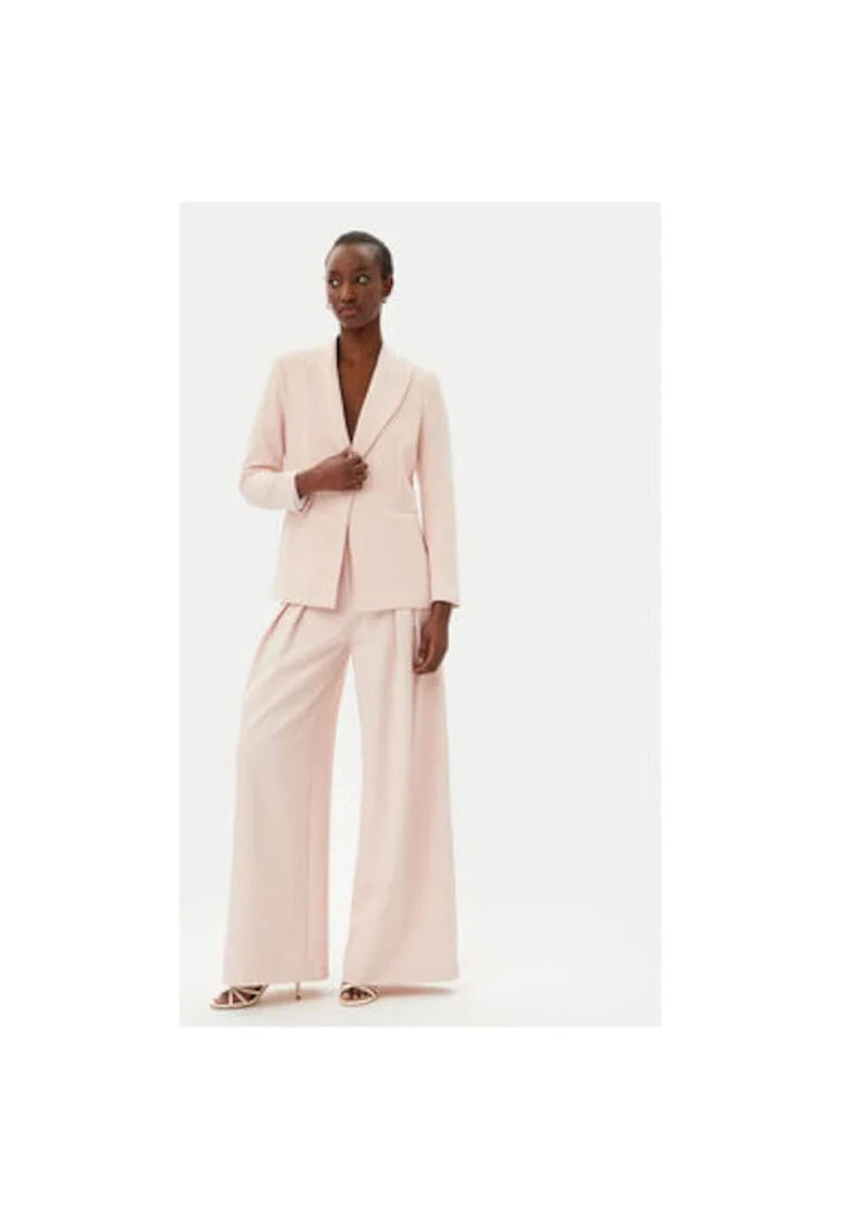 Pantaloni dama  25EB579/43PY, Poliester, Roz, Roz