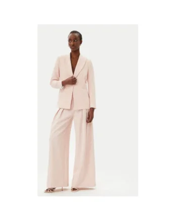 Pantaloni dama  25EB579/43PY, Poliester, Roz, Roz