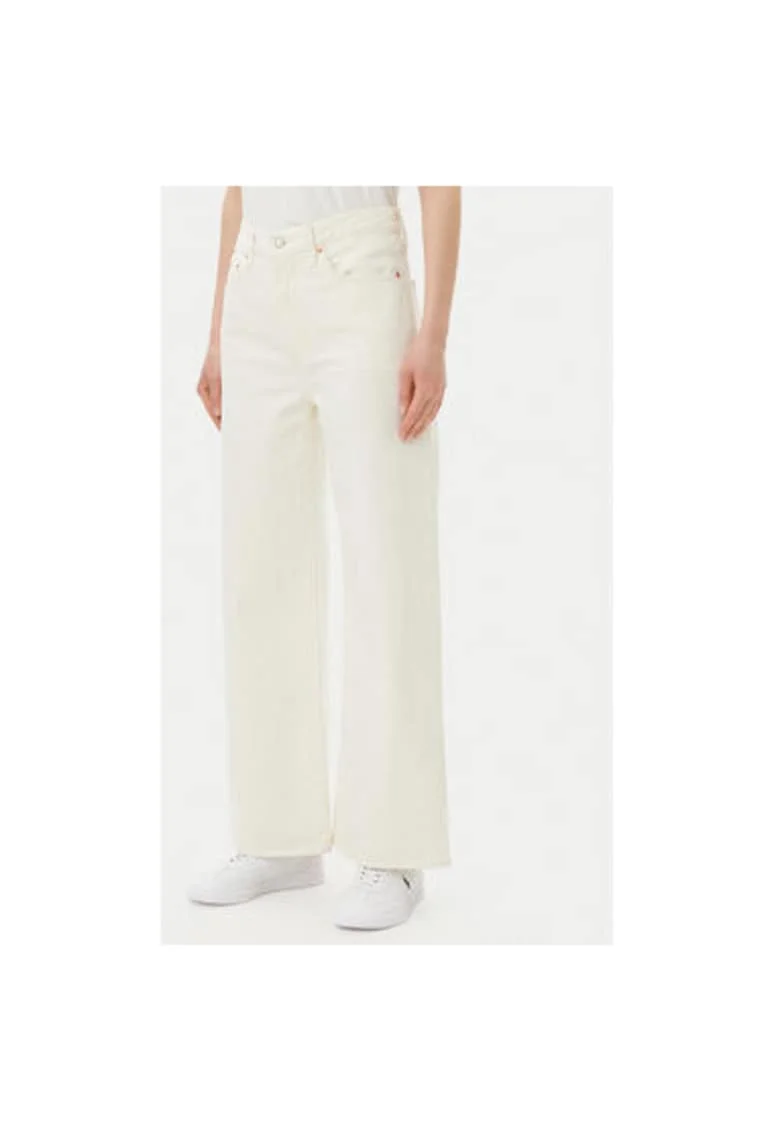 Pantaloni dama Levi S, A6081-0009, Bumbac, Ecru, Ecru