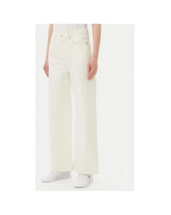 Pantaloni dama Levi S, A6081-0009, Bumbac, Ecru, Ecru