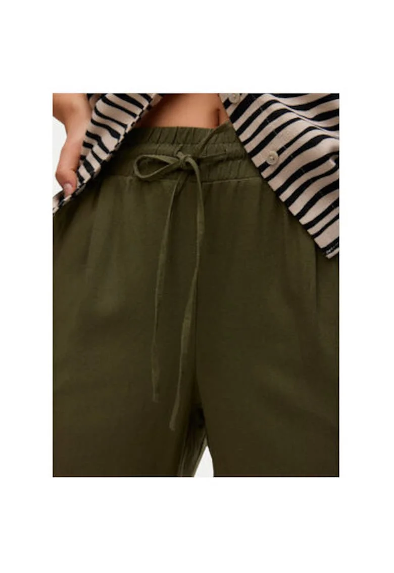 Pantaloni dama  10279691, Viscoza/In, Verde, Verde