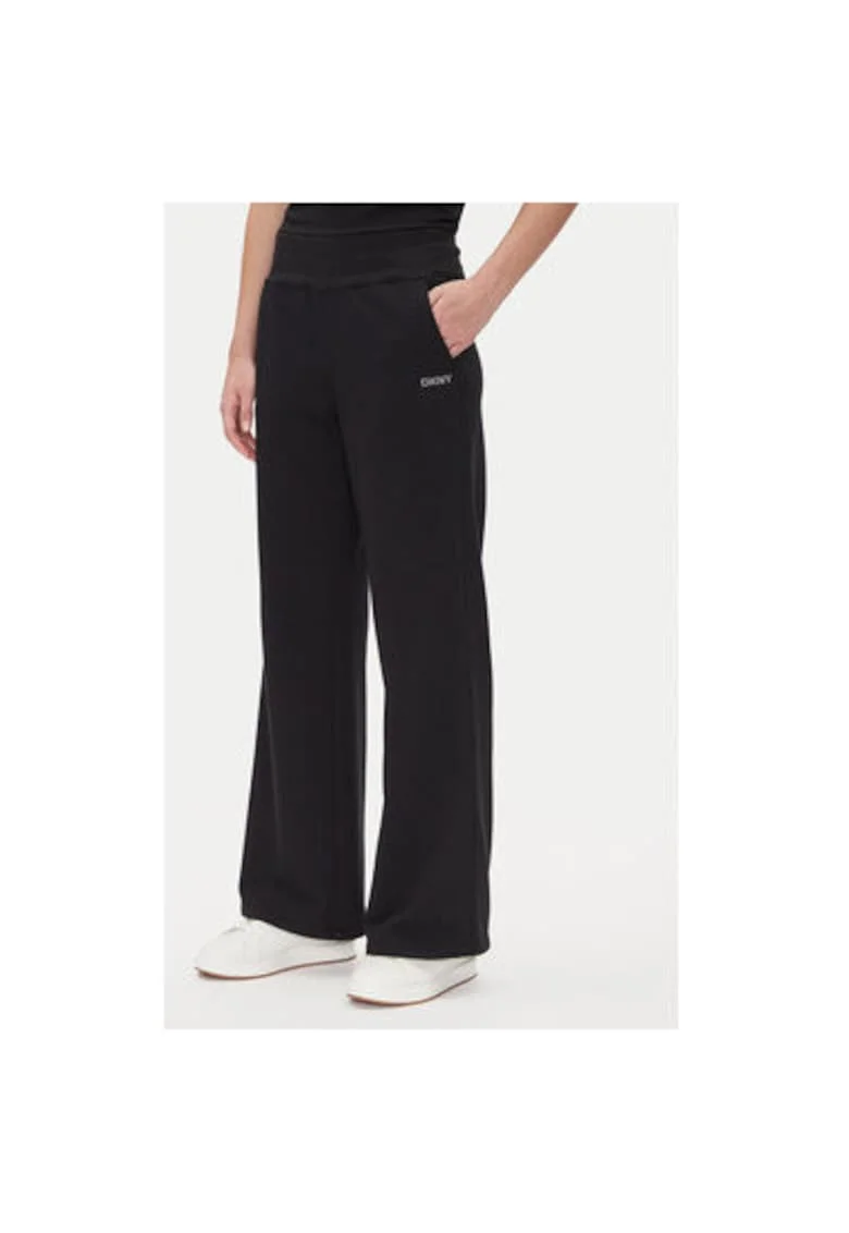 Pantaloni de trening dama  DP5P3601, Sintetic, Negru, Negru