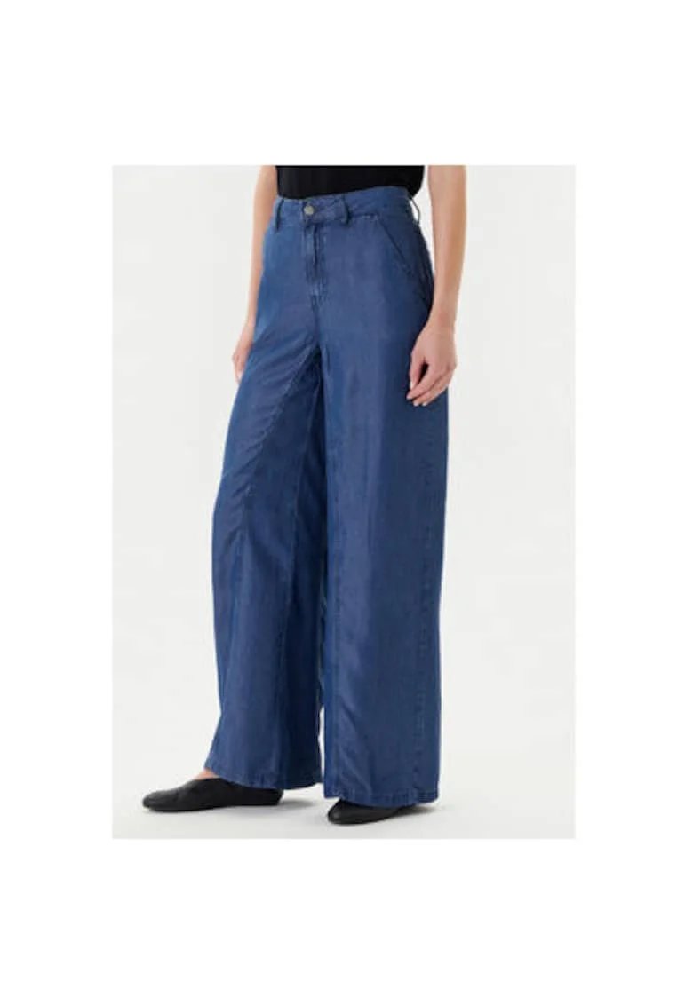 Pantaloni dama  4KHNDF09L, Lyocell, Albastru, Albastru