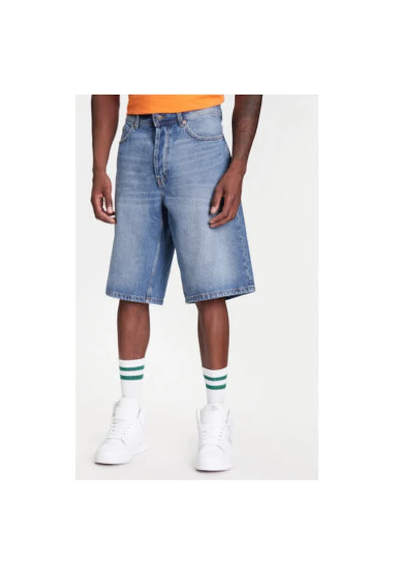 Pantaloni scurti din denim barbati  4AW7U9018, Bumbac, Albastru, Albastru
