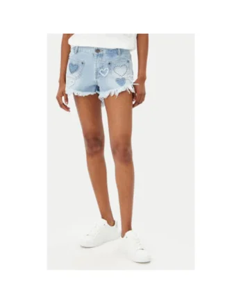 Pantaloni scurti din denim dama  26849, Bumbac, Albastru, Albastru