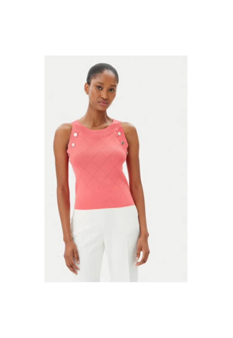 Pulover dama  ACMA001879, Viscoza/Nylon, Corai, Coral