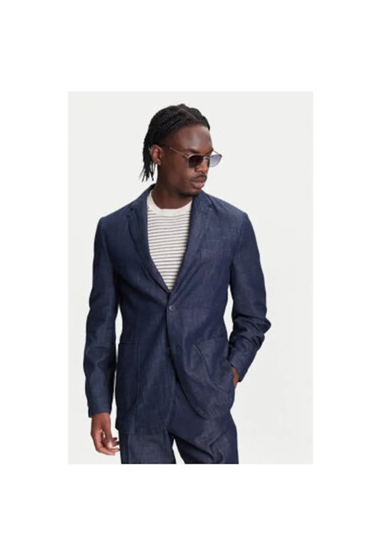 Sacou barbati  20QFUW01X, Bumbac, Bleumarin, Bleumarin