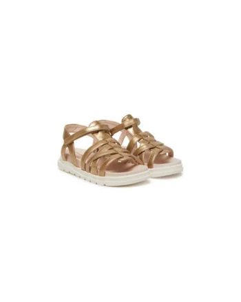 Sandale fete, 45633,  Piele ecologica, Auriu, Auriu