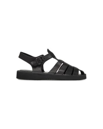 Sandale unisex  D038, Piele naturala, Negru, Negru