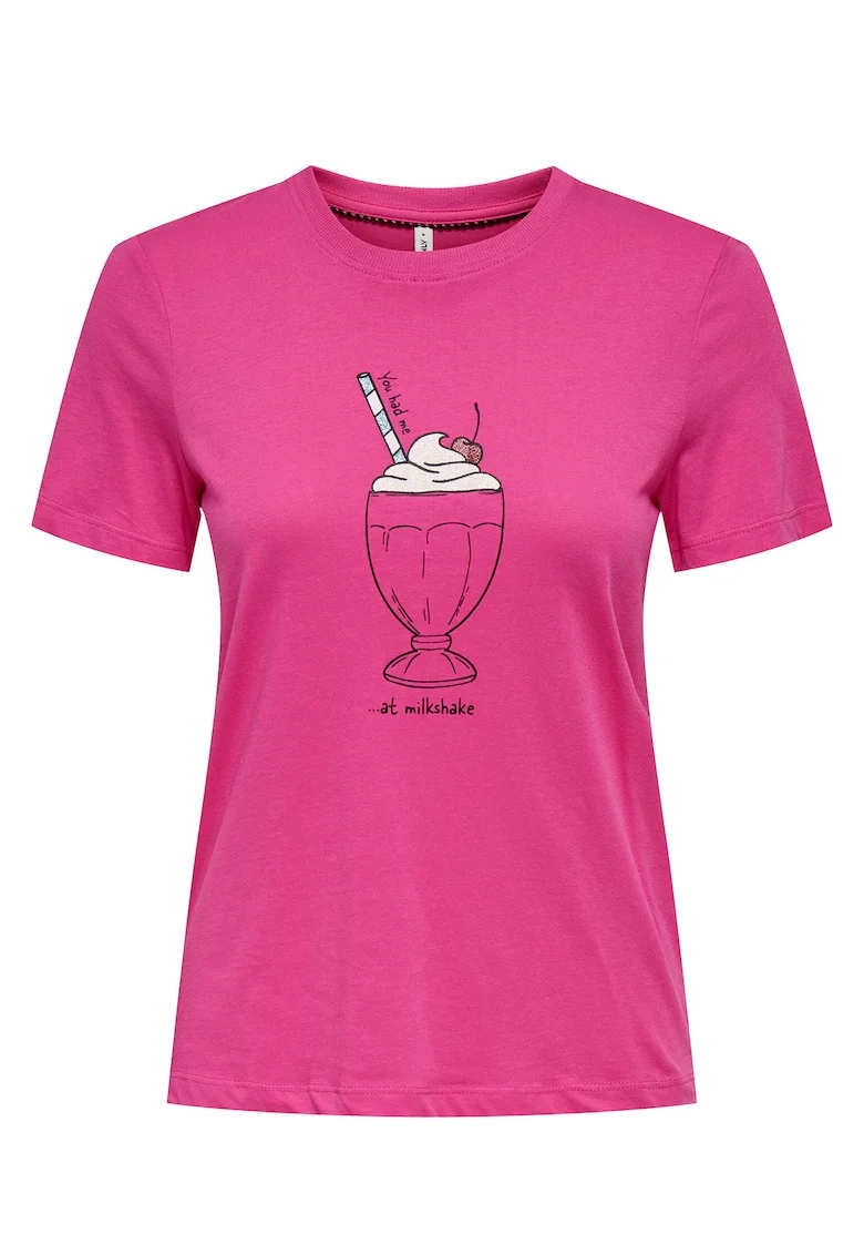 Tricou dama  15349901, Bumbac organic, Roz, Roz