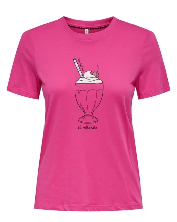 Tricou dama  15349901, Bumbac organic, Roz, Roz