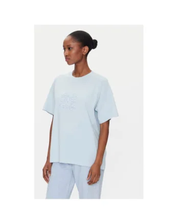 Tricou dama  RD0119, Bumbac, Albastru deschis, Albastru deschis