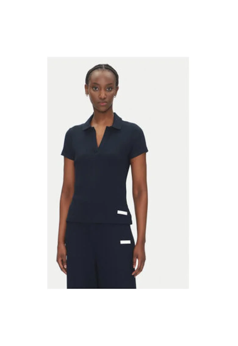 Tricou Polo dama  Emporio Armani, 7W000490 AF12654, Viscoza/Elastan, Bleumarin, Bleumarin