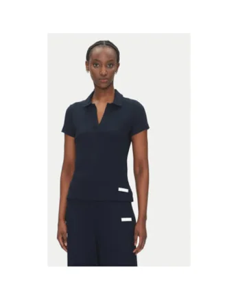 Tricou Polo dama  Emporio Armani, 7W000490 AF12654, Viscoza/Elastan, Bleumarin, Bleumarin