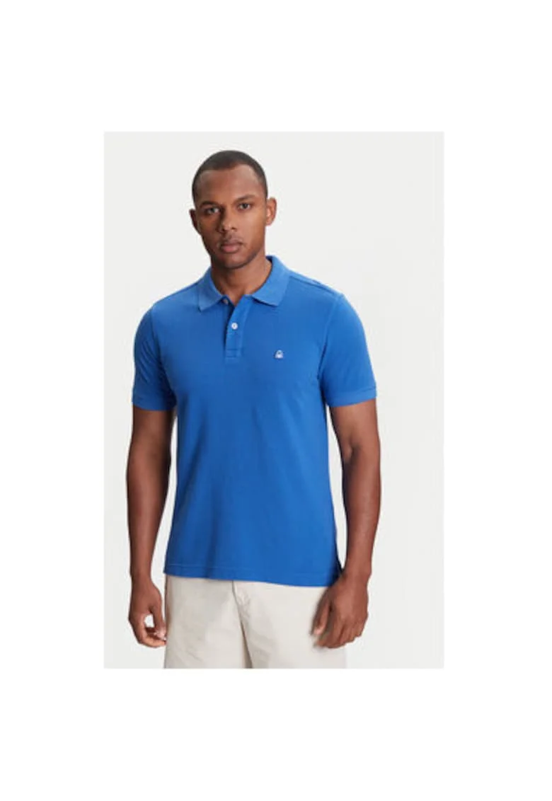 Tricou polo barbati  3089J3179, Bumbac organic, Albastru, Albastru